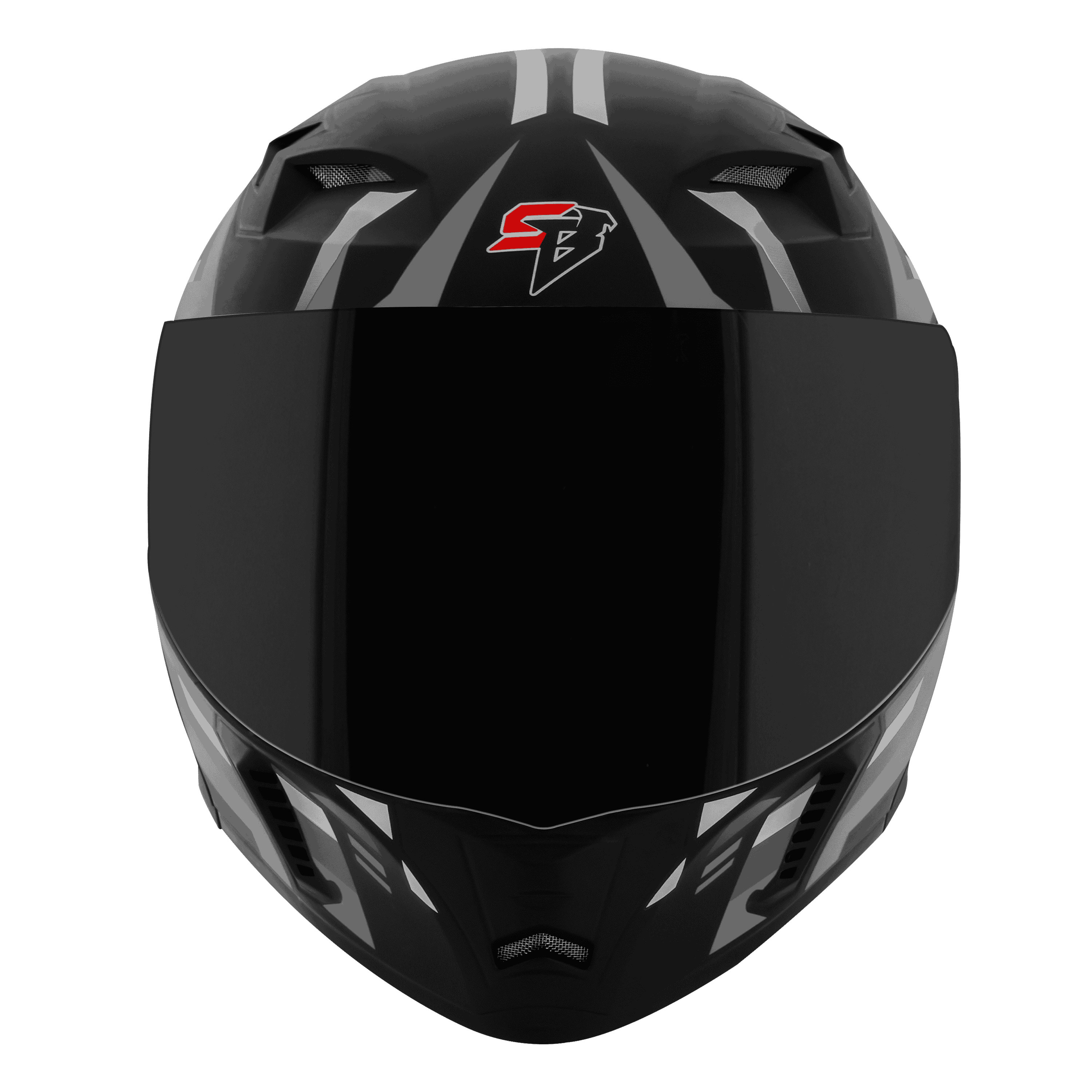 SBA-20 SHIELD X GLOSSY BLACK WITH GREY